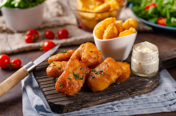 Homemade fish and chips