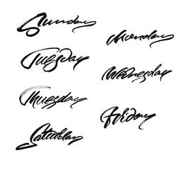 Calligraphy weekdays