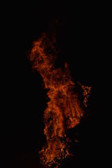 Flames in the night