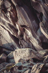 Abstract background - beautiful rock formations of Valle della Luna, Santa Teresa di Gallura (Sardinia)