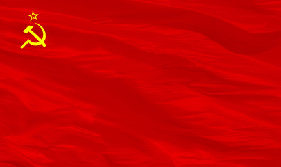 3D rendering of Flag of the Soviet Union