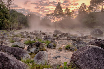 Hot spring in Chae Son National Park, Northern Thailand