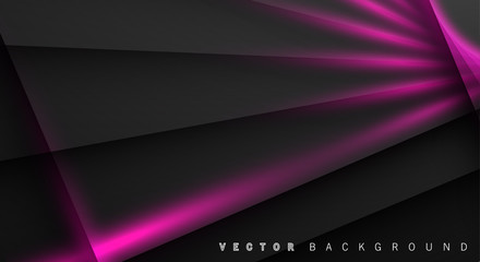 Fototapeta premium Pink light line shadow dark grey luxury background