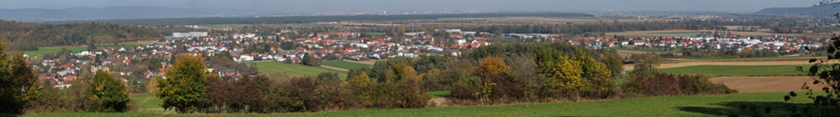 Fototapeta na wymiar Panoramic view of Bad Erlach in Lower Austria,Europe