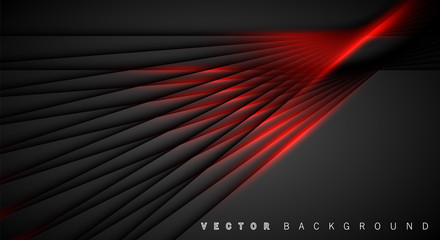 Red light line shadow dark grey luxury background