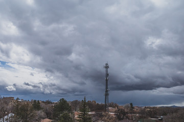 View of downtown Santa Fe, New Mexico, USA