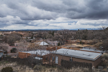 Fototapeta na wymiar View of downtown Santa Fe, New Mexico, USA