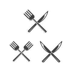 logo vector template fork and knife