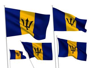 Vector flags of Barbados