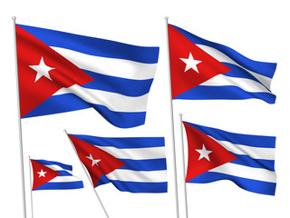 Vector flags of Cuba