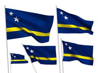 Vector flags of Curacao