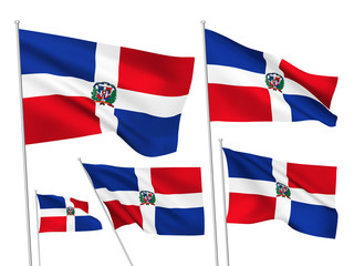 Vector flags of Dominican Republic
