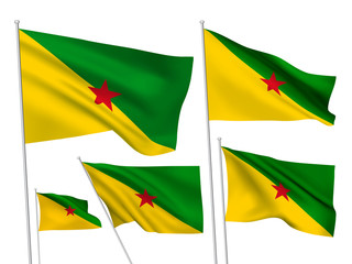 Vector flags of French Guiana