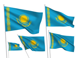 Vector flags of Kazakhstan