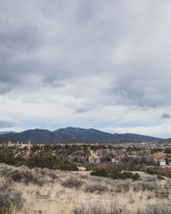 Fototapeta na wymiar Desert landscape near Santa Fe, New Mexico, USA