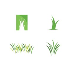 Natural Grass ilustration logo