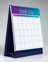 Simple desk calendar 2020 - June
