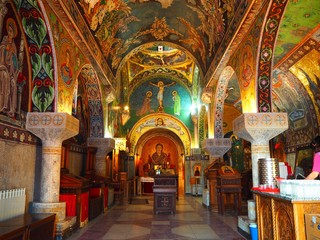 Fototapeta na wymiar Church of Saint Mark,Byzantine-inspired Church in Belgrad, Serbia