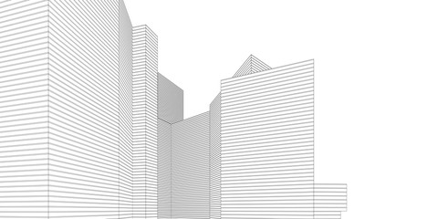 Fototapeta premium abstract background modern architectural scenery lines