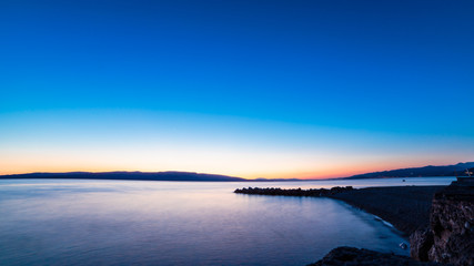 Late evening in the bay of Senj, Croatia