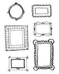 Hand drawn doodle frames