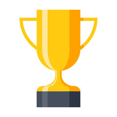 Award icon with champion golden trophy cup for winner
