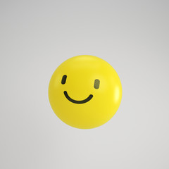 Emoticon, icon, emoji isolated on white background.