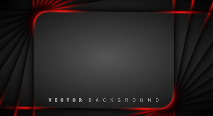 Red light line shadow dark grey luxury background