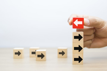 Stand out think different,Leadership,Courage,Change to success concept.