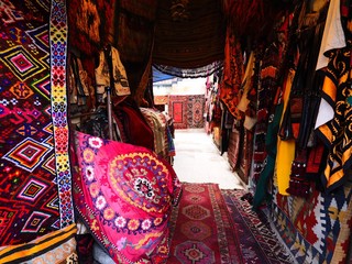 Anatolian rug (Turkish Capet) Store in Goreme, Cave city of Cappadocia