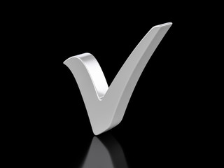 Metallic check symbol