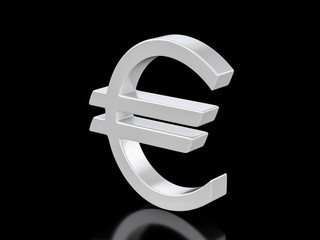 Obraz premium Metallic euro symbol