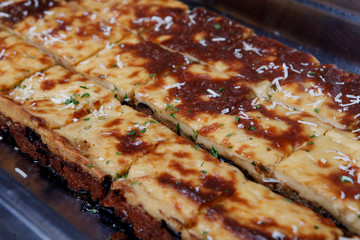 greek food  mousaka , moussaka