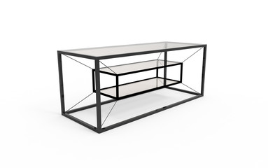 3D illustration of modern coffee table 
