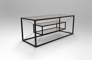 3D illustration of modern coffee table 