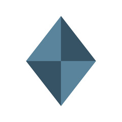 Diamond Symbol Simple Blue