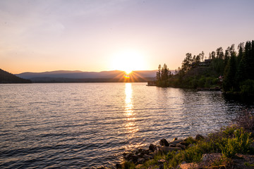 Fototapeta na wymiar Lake at Sunset