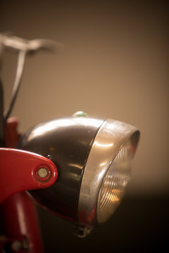 Classic vintage motorcycle headlight