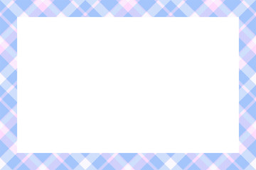 Vintage frame vector. Scottish border pattern retro style. Tartan plaid ornament.