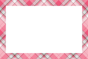 Vintage frame vector. Scottish border pattern retro style. Tartan plaid ornament.
