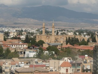 Fototapeta na wymiar Cityscape of Divided City Nicosia, Cyprus