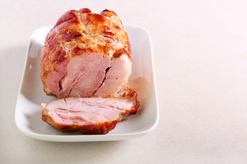 Roast spicy pork, sliced