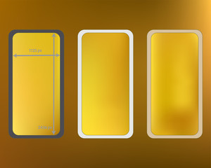 Mesh, gold colored phone backgrounds kit.