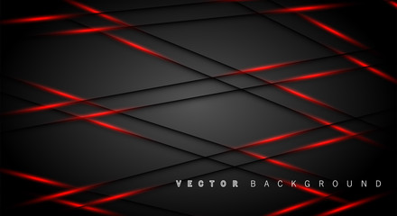 Red light line shadow dark grey luxury background