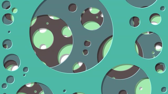 Abstract Generative Art color distributed circles holes background video	