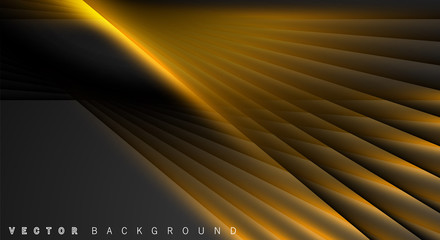 Gold light line shadow dark grey luxury background