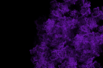 Fototapeta na wymiar abstract colored dust explosion on a black background.abstract powder splatted background.