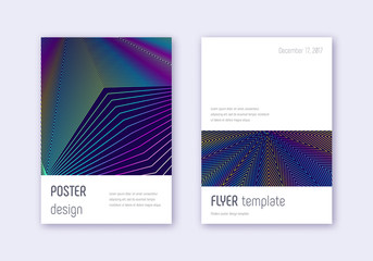 Minimalistic cover design template set. Rainbow ab