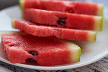 A plate of delicious water melons