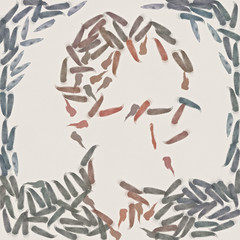 Multicolor background illustration of blurry smooth lines and paint strokes